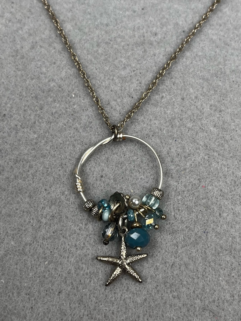 Handcrafted Starfish Necklace Retired Desert Heart Design USA Made 18”-20”